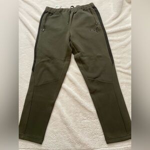 Army green puma sweatpants